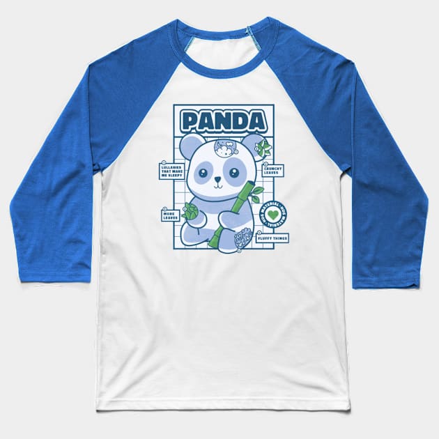 Anatomy of a Panda Baseball T-Shirt by Digital-Zoo